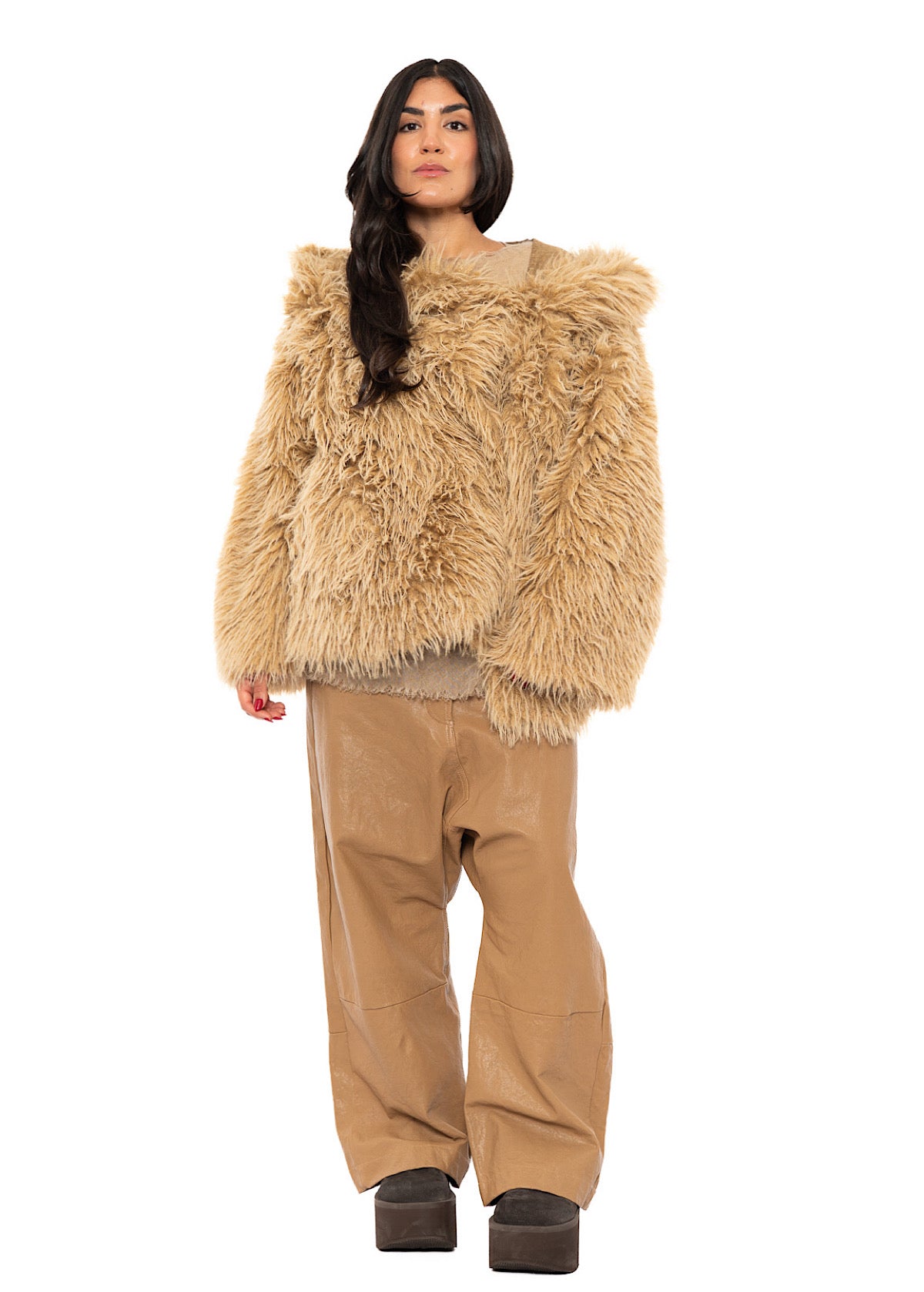 OVERSIZED FAUX FUR JACKET