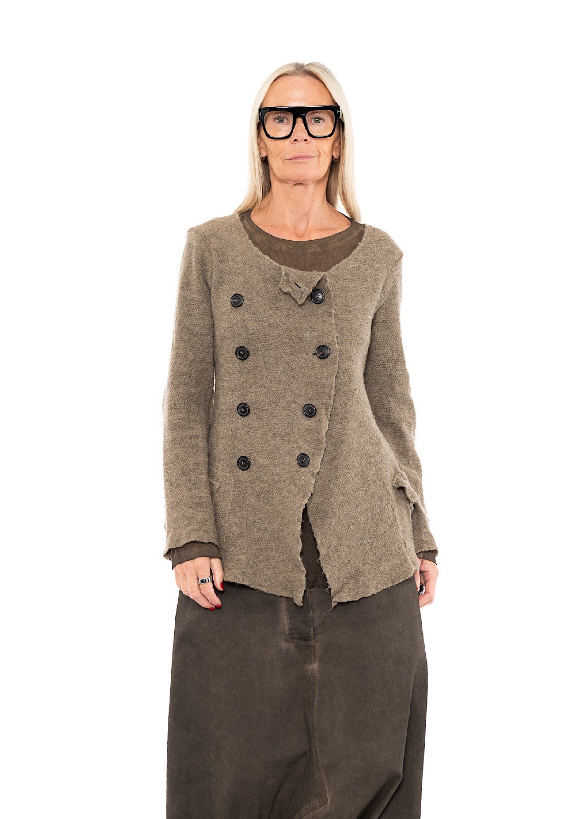 RUNDHOLZ DIP KNITTED CARDIGAN