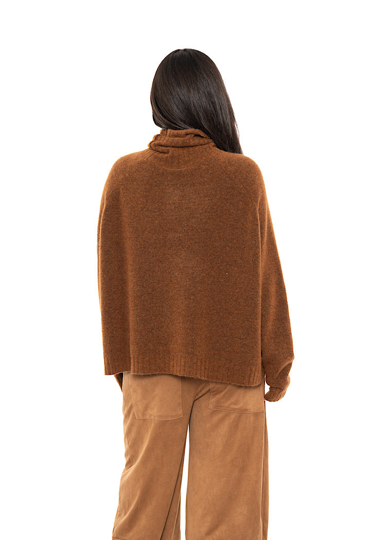 BRUSHED MÉLANGE KNITTED PULLOVER