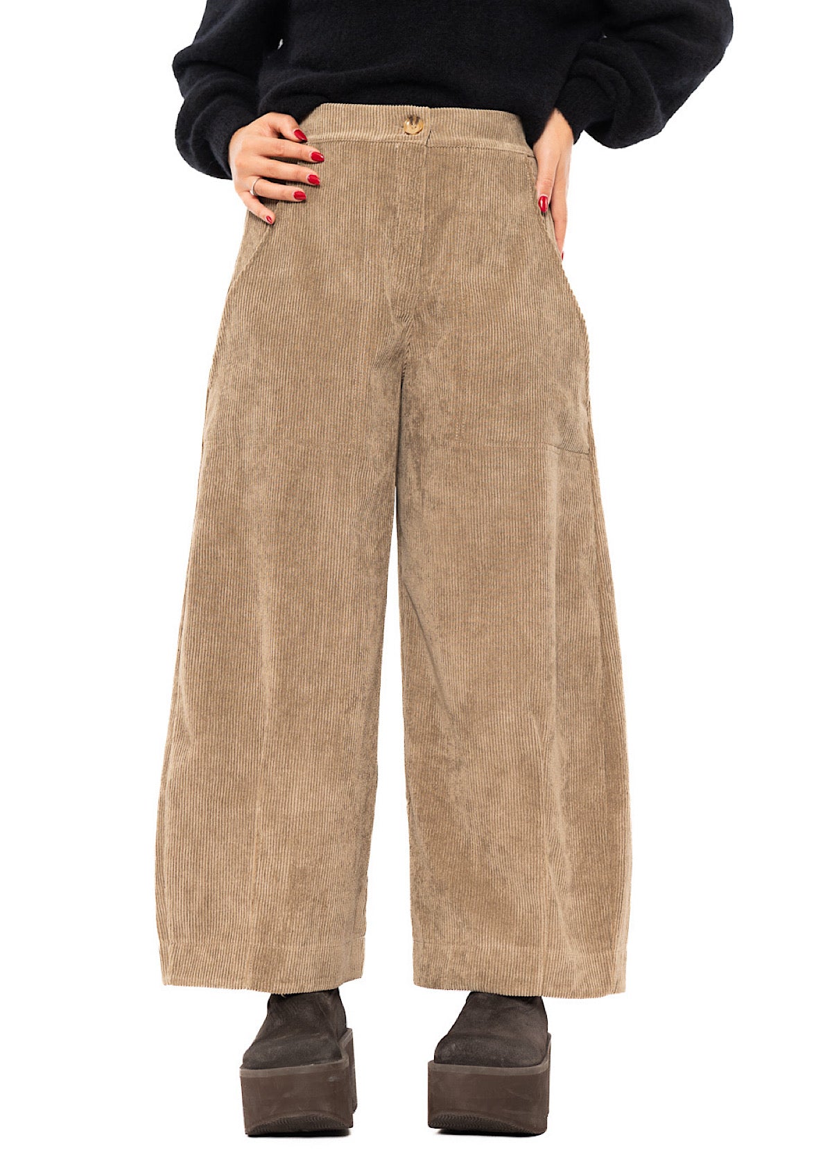 CORDUROY WIDE-LEG BALLOON TROUSER