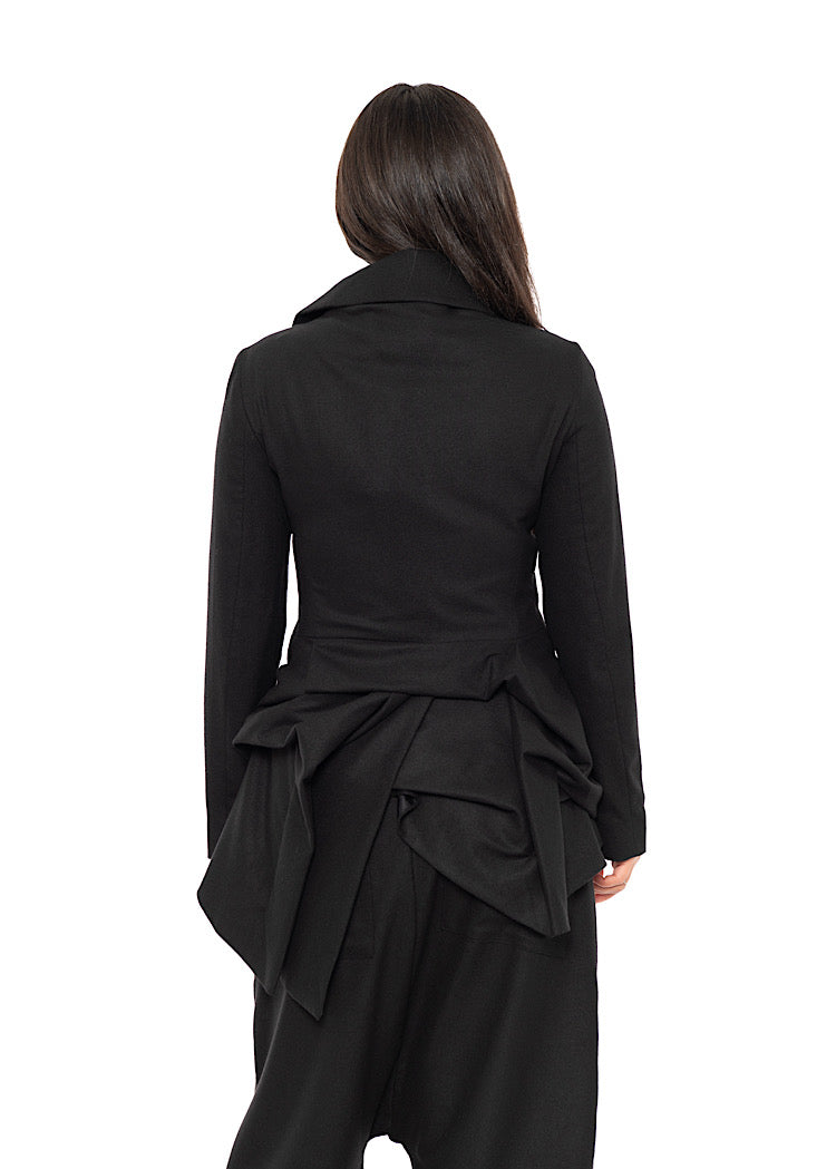 ASYMMETRIC TAILORED WOOL JACKET