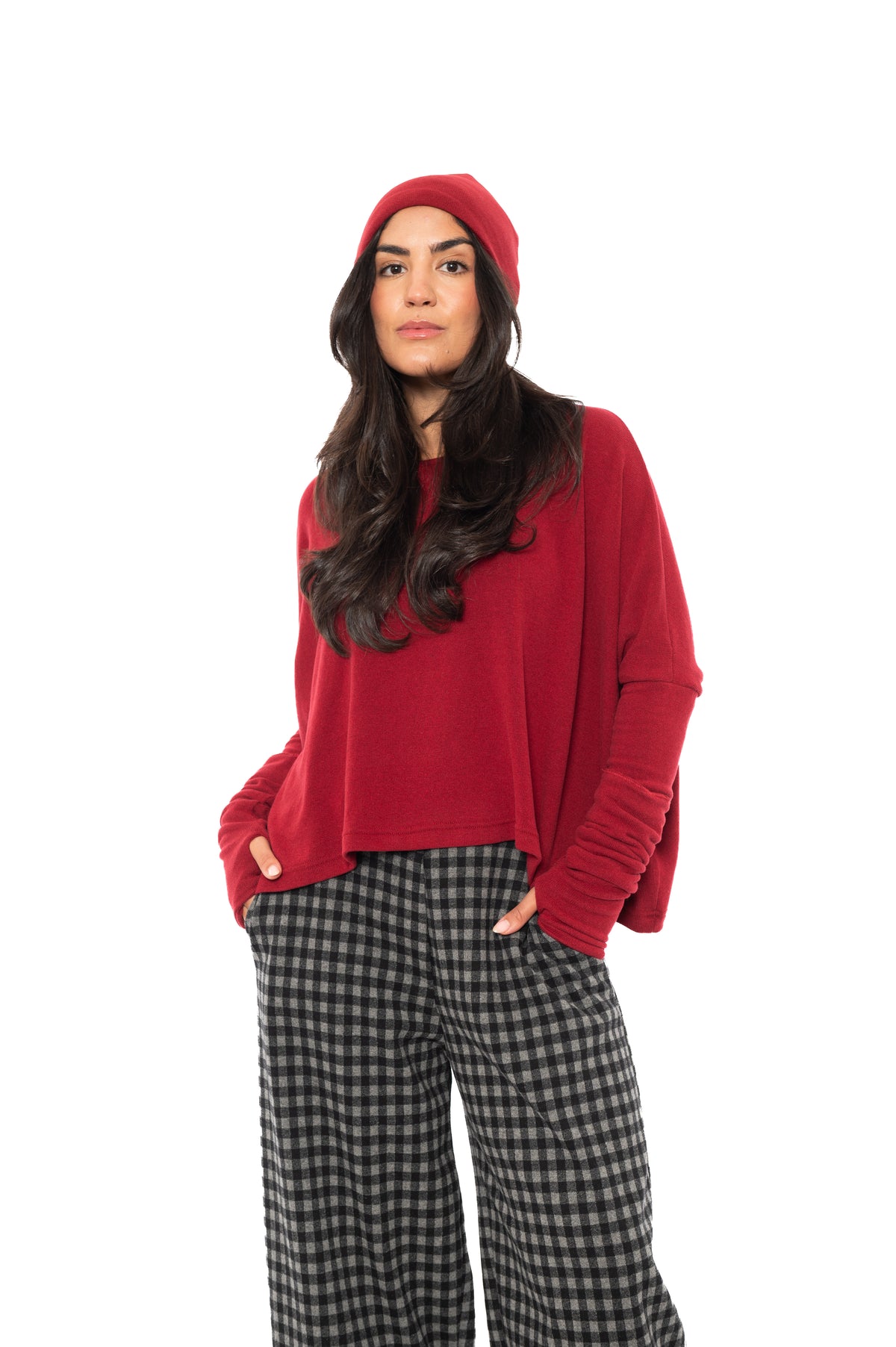 COTTON-FLEECE KAKI HAT