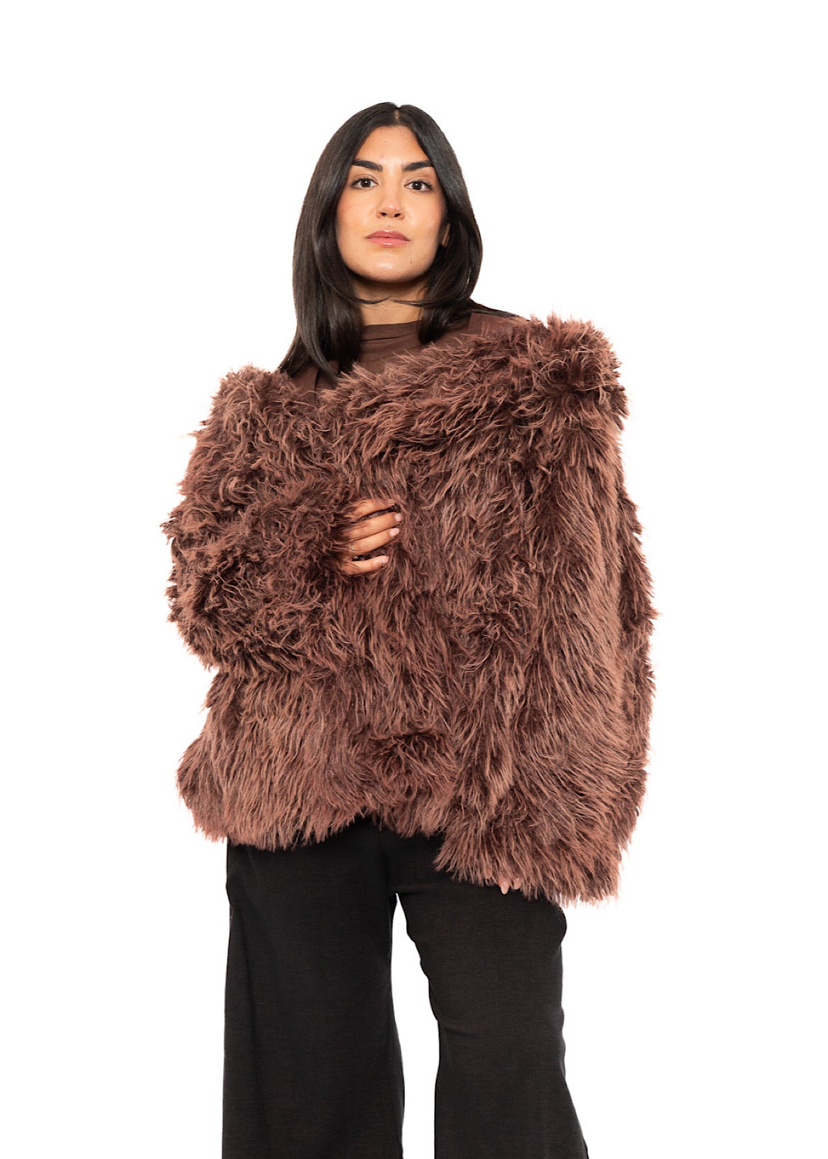 OVERSIZED FAUX FUR JACKET