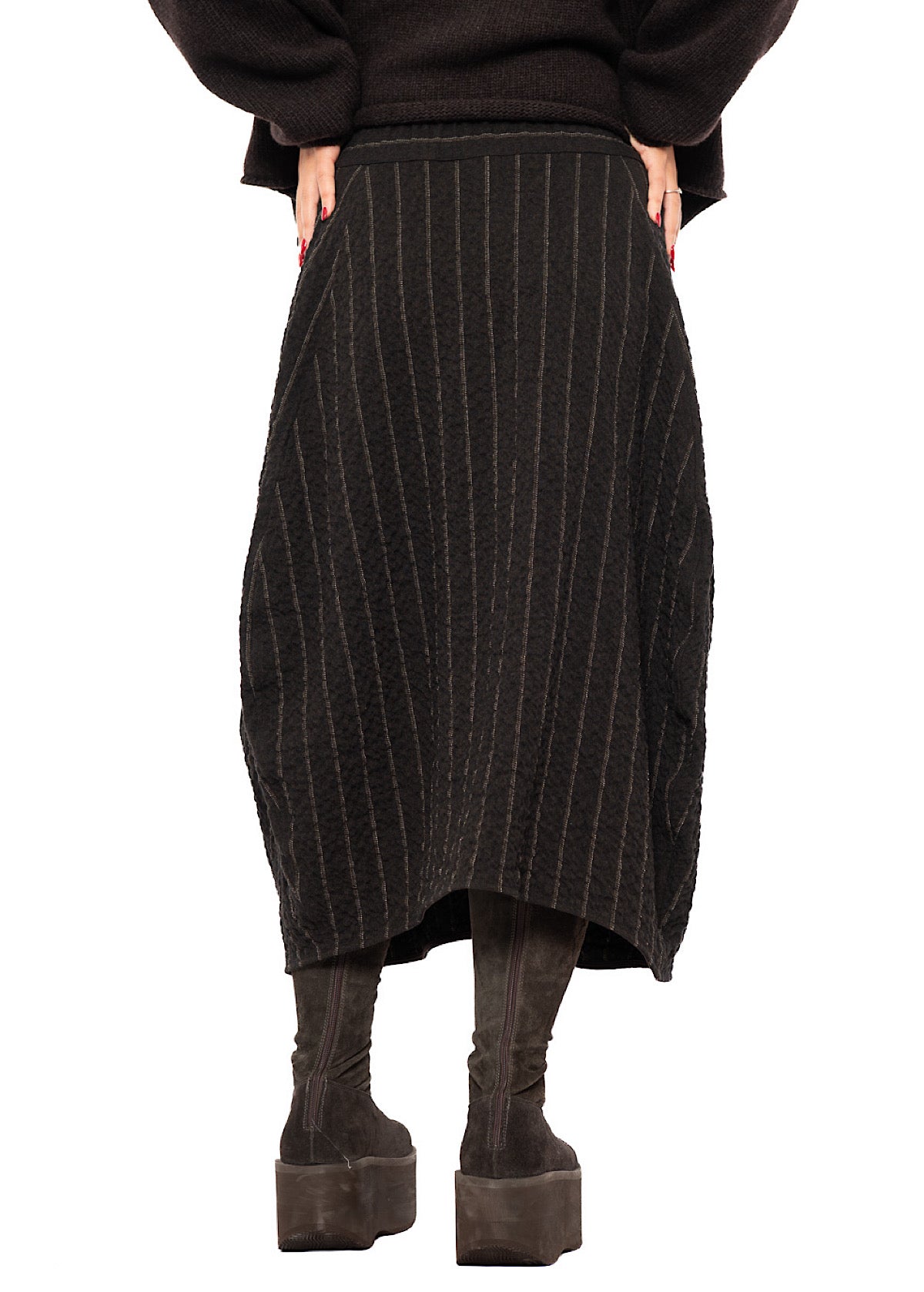 STRIPED WOOL BLEND ISOTTA SKIRT