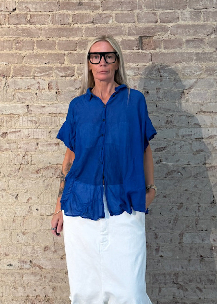 PRE-ORDER RUNDHOLZ MAINLINE BLOUSE *MARSHMALLOW* (Shown in ELECTRIC CLOUD)