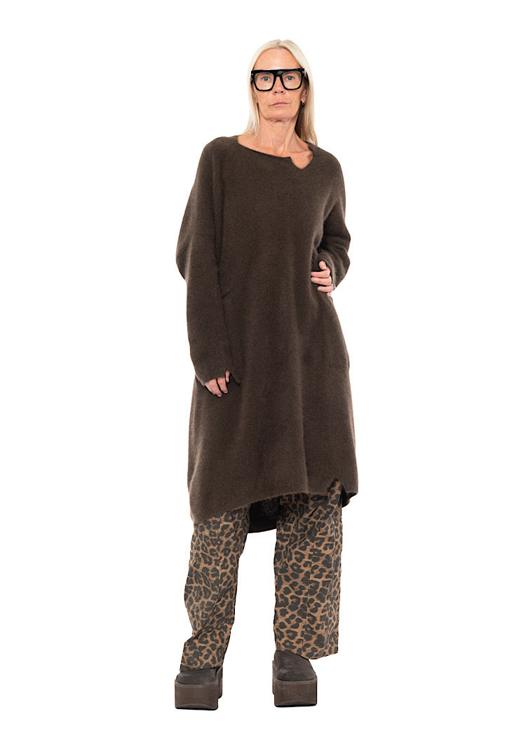 SIGNATURE RACCOON HAIR KNITTED TUNIC