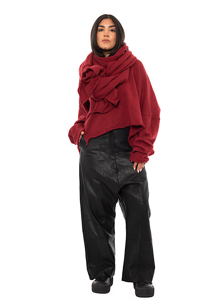 BOILED WOOL POCKET SCARF