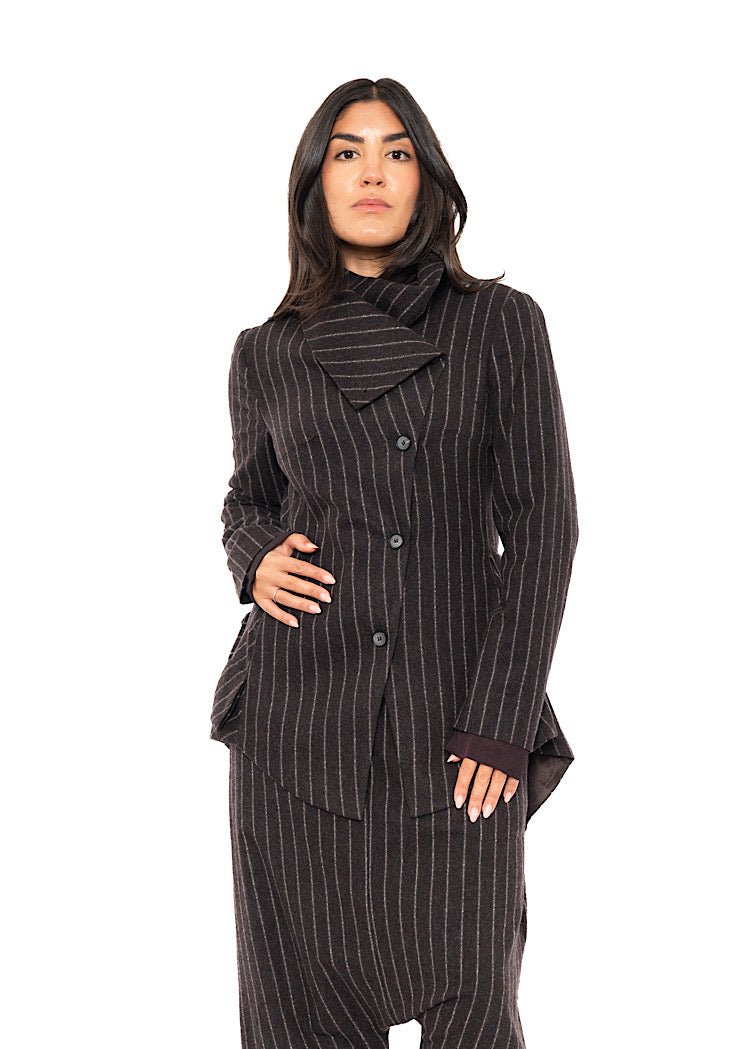 ASYMMETRIC TAILORED WOOL JACKET