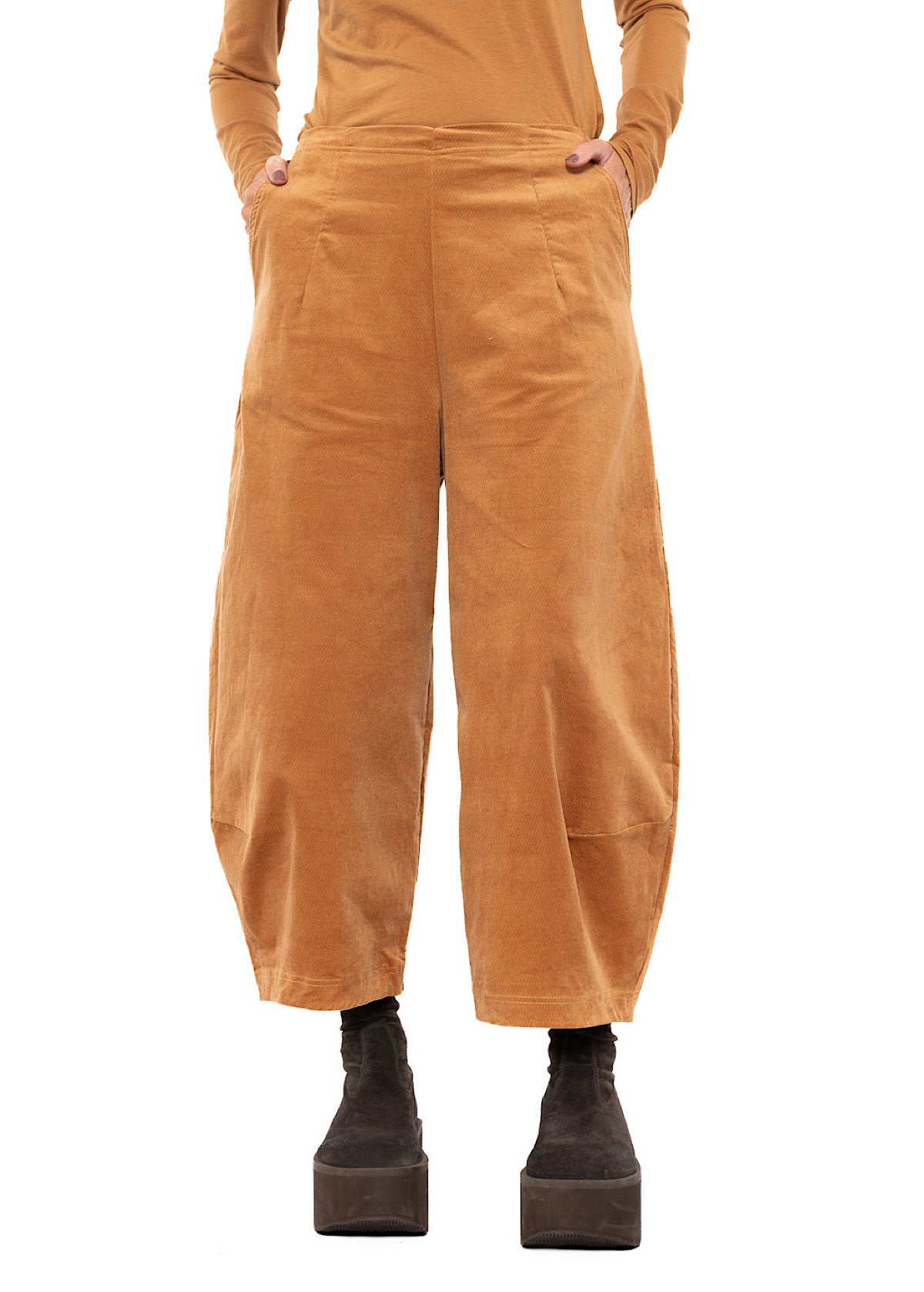 STRETCH-VELVET BALLOON TROUSER