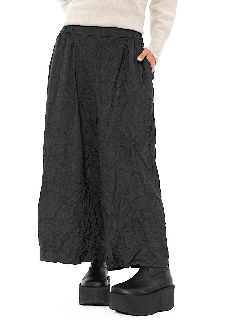 CRINKLE WIDE-LEG TROUSER