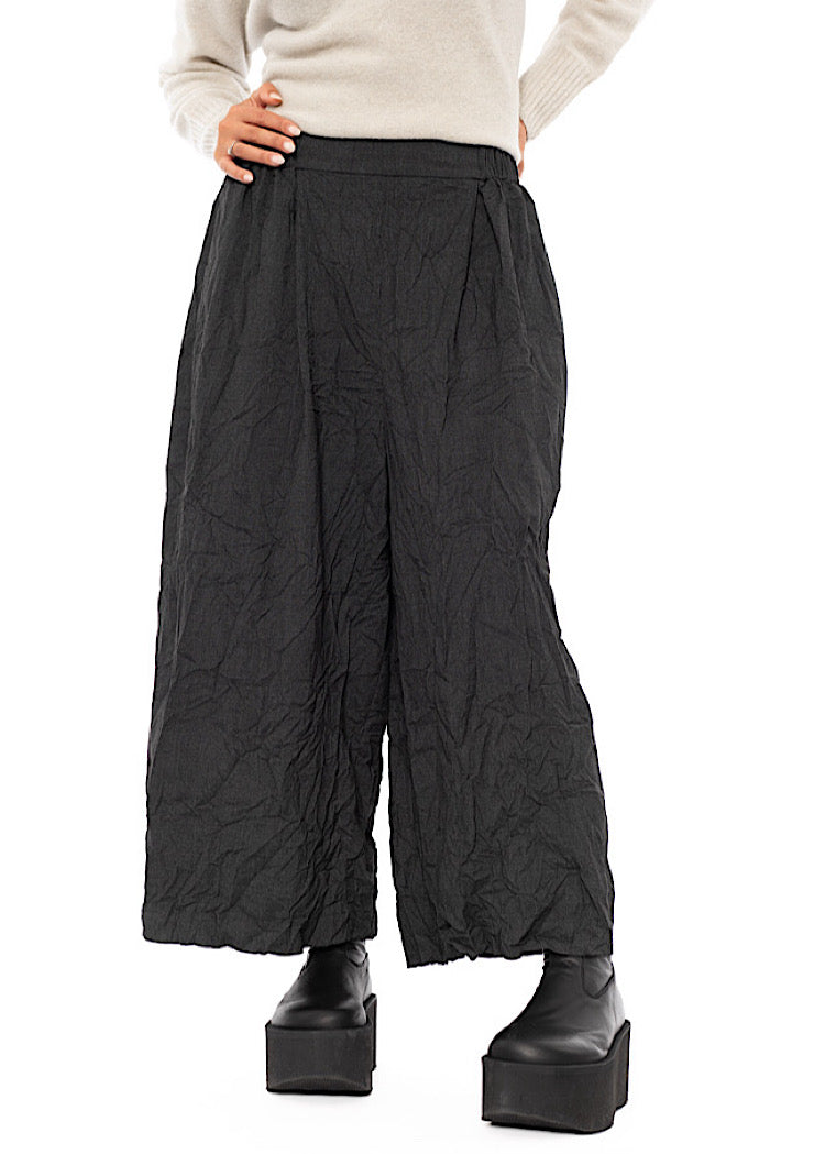 CRINKLE WIDE-LEG TROUSER