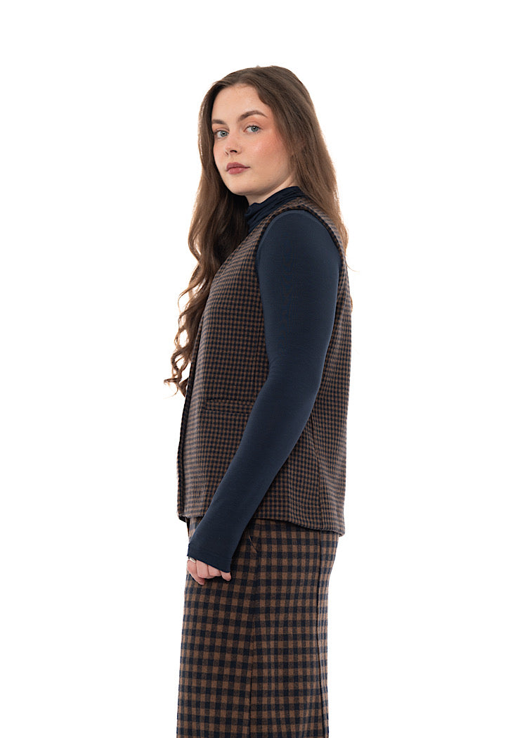 MICRO-CHECK GENNY WAISTCOAT