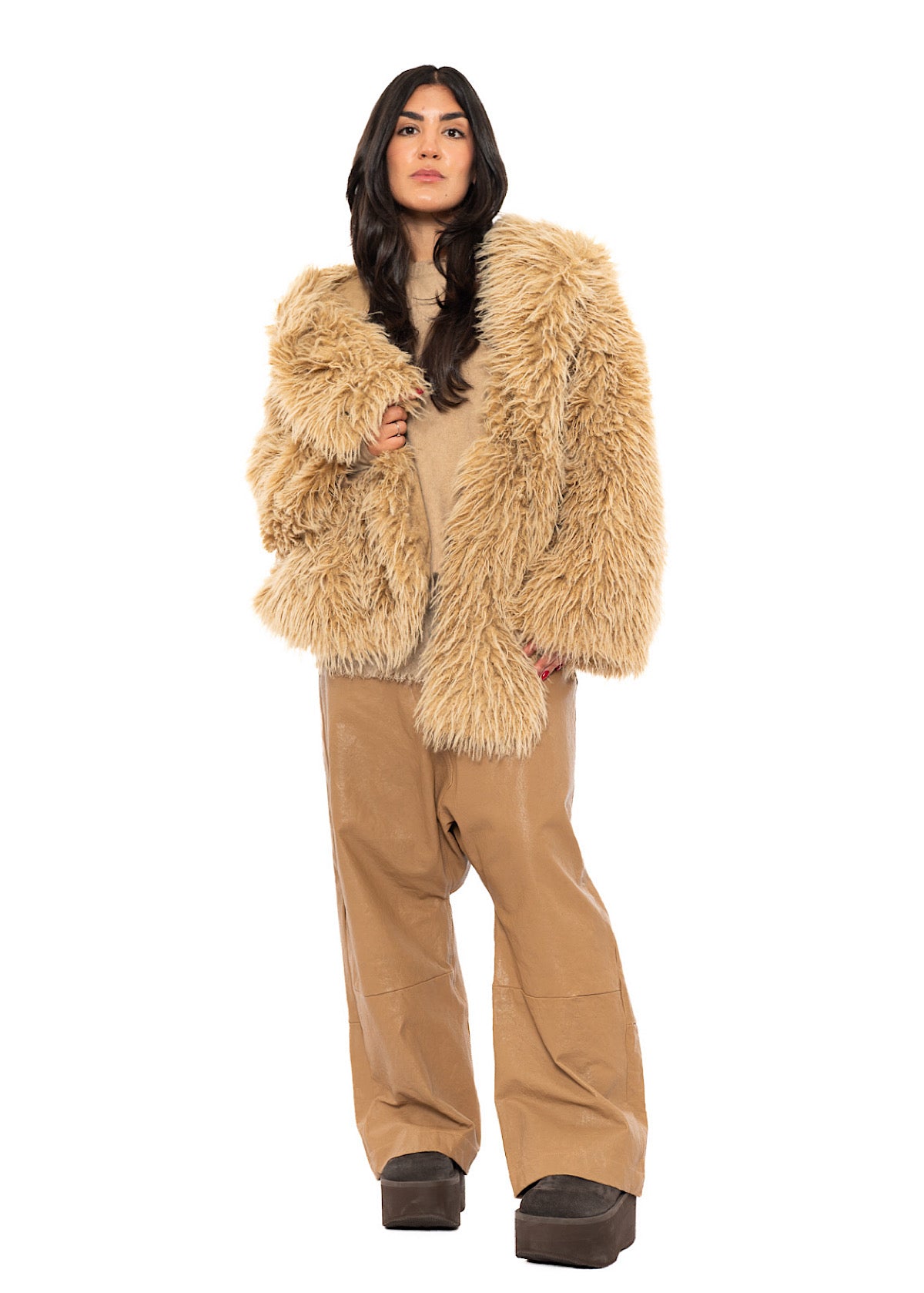 OVERSIZED FAUX FUR JACKET