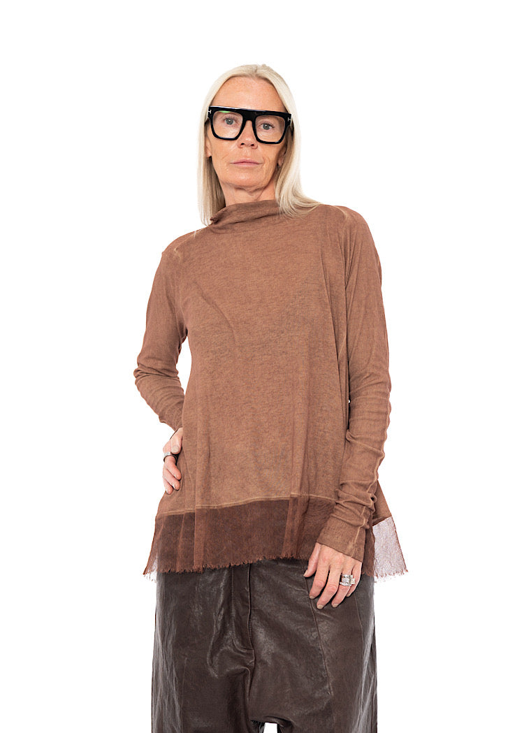 RELAXED NETTED HEM T-SHIRT