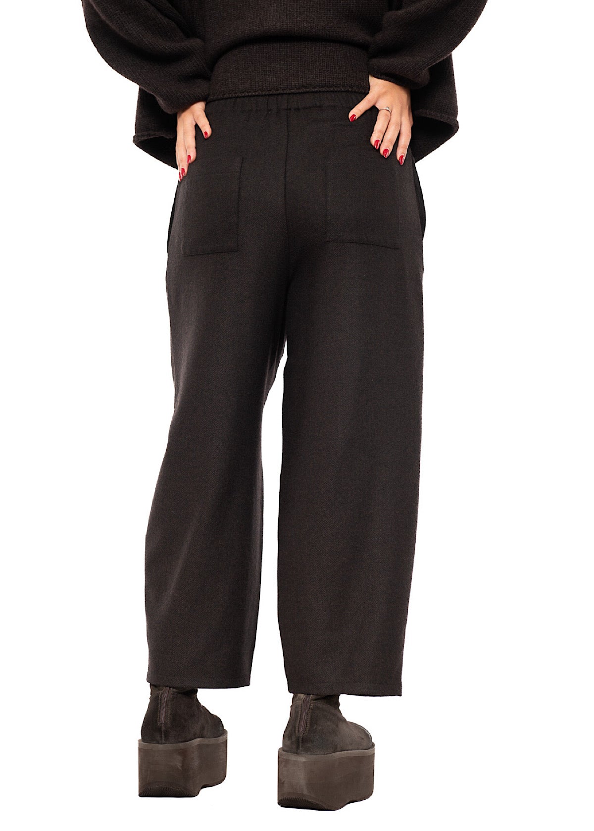 HERRINGBONE WOOL BLEND FOSCO TROUSER