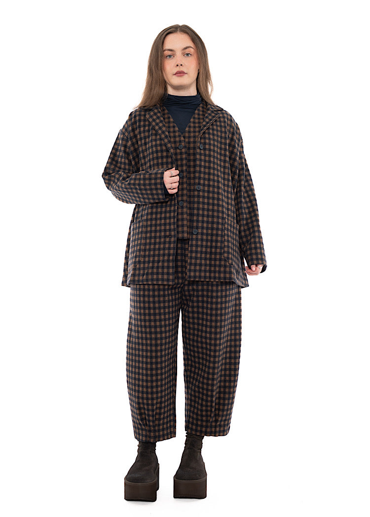 CHECKED LONGLINE CEREALE JQ JACKET