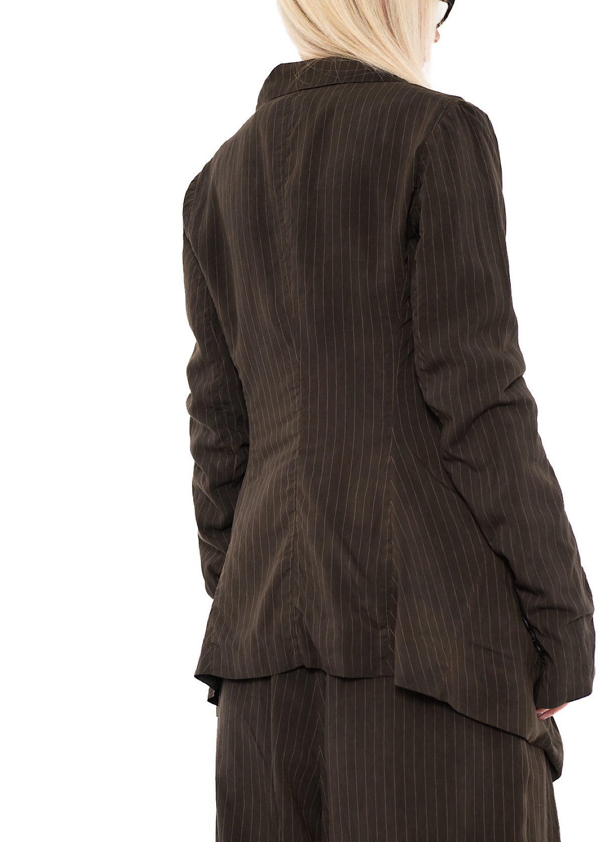 FLUID PINSTRIPE LONGLINE JACKET