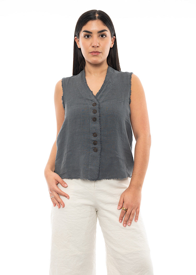 AEQUAMENTE LINEN WAISTCOAT