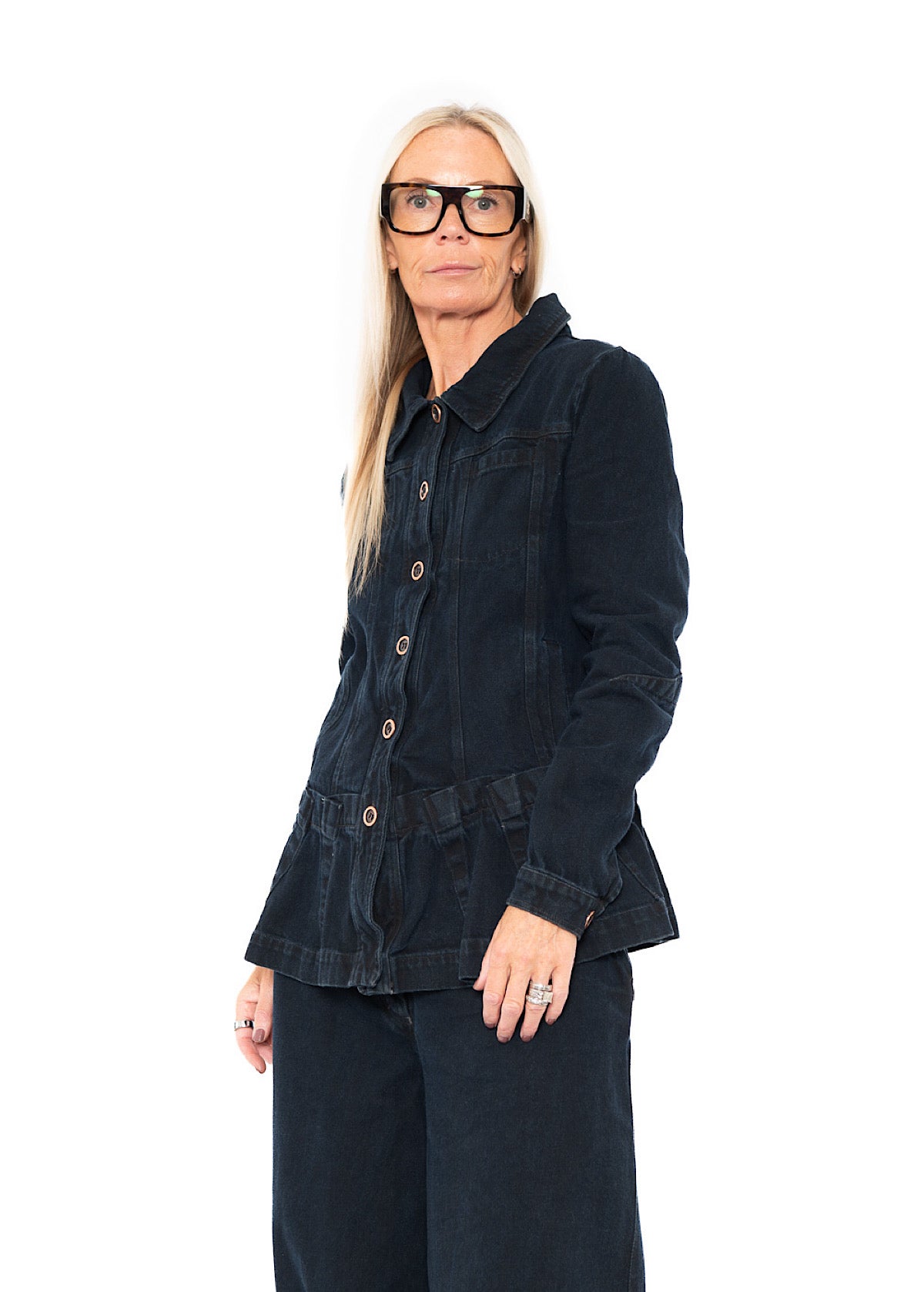 GARMENT-DYED DENIM JACKET