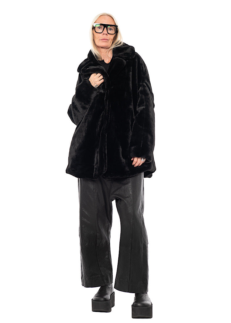 FAUX FUR COCOON JACKET