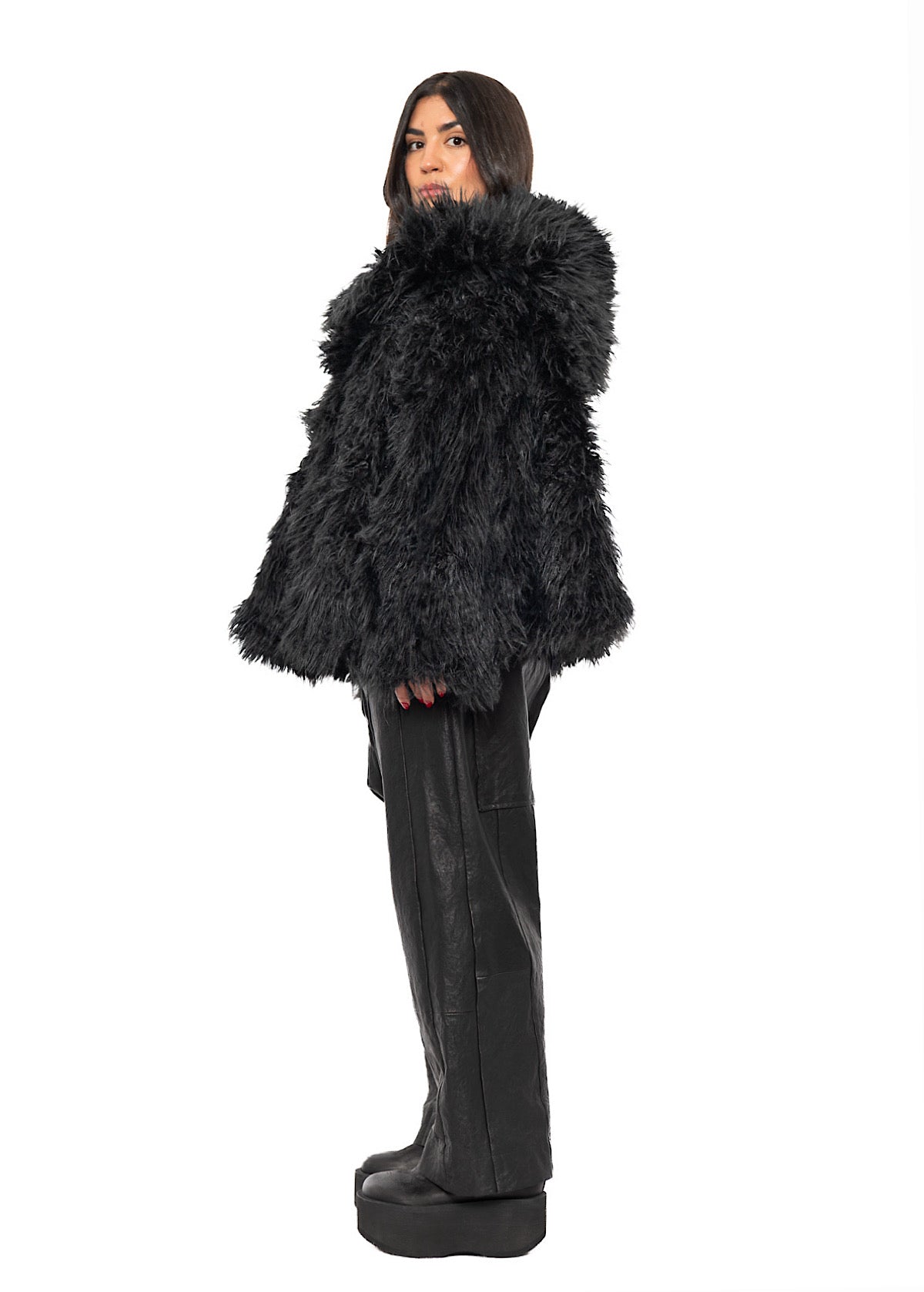 OVERSIZED FAUX FUR JACKET