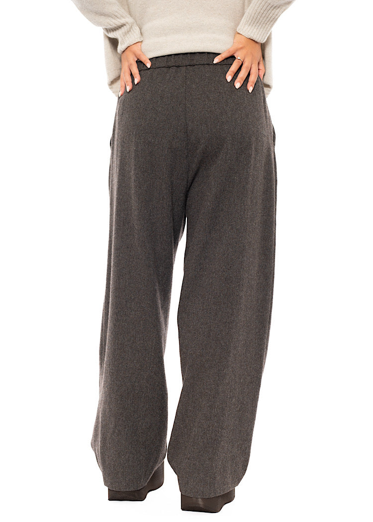 TWEED WIDE-LEG TROUSER