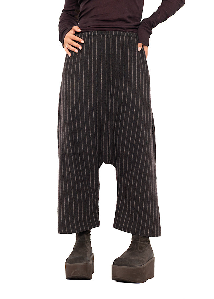 DROP CROTCH WOOL TROUSER