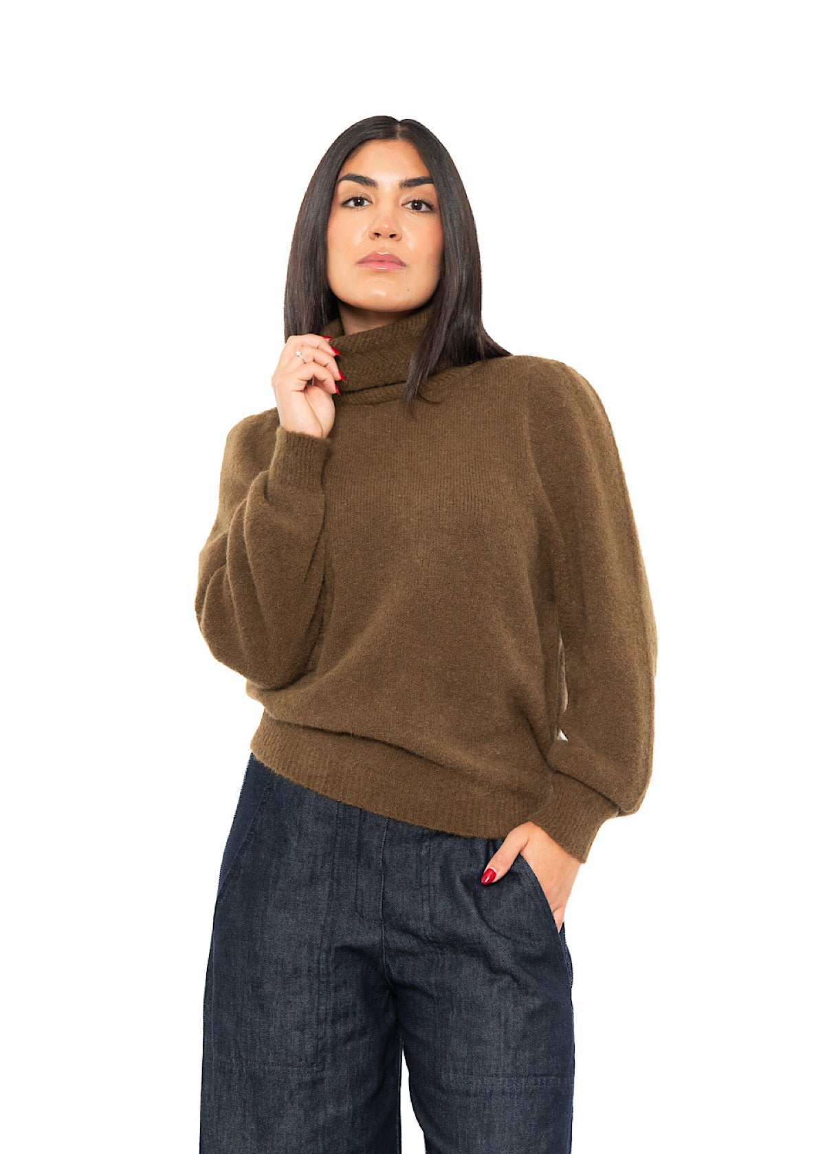 ALPACA-MIX SCULPTURAL PULLOVER