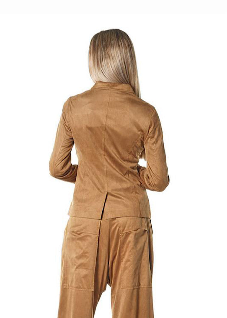 FAUX SUEDE TAILORED JACKET