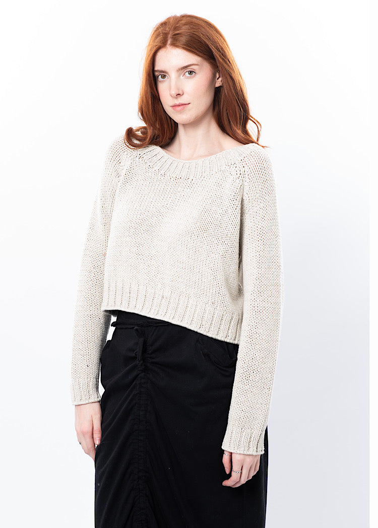 SORT AARHUS CROPPED KNIT