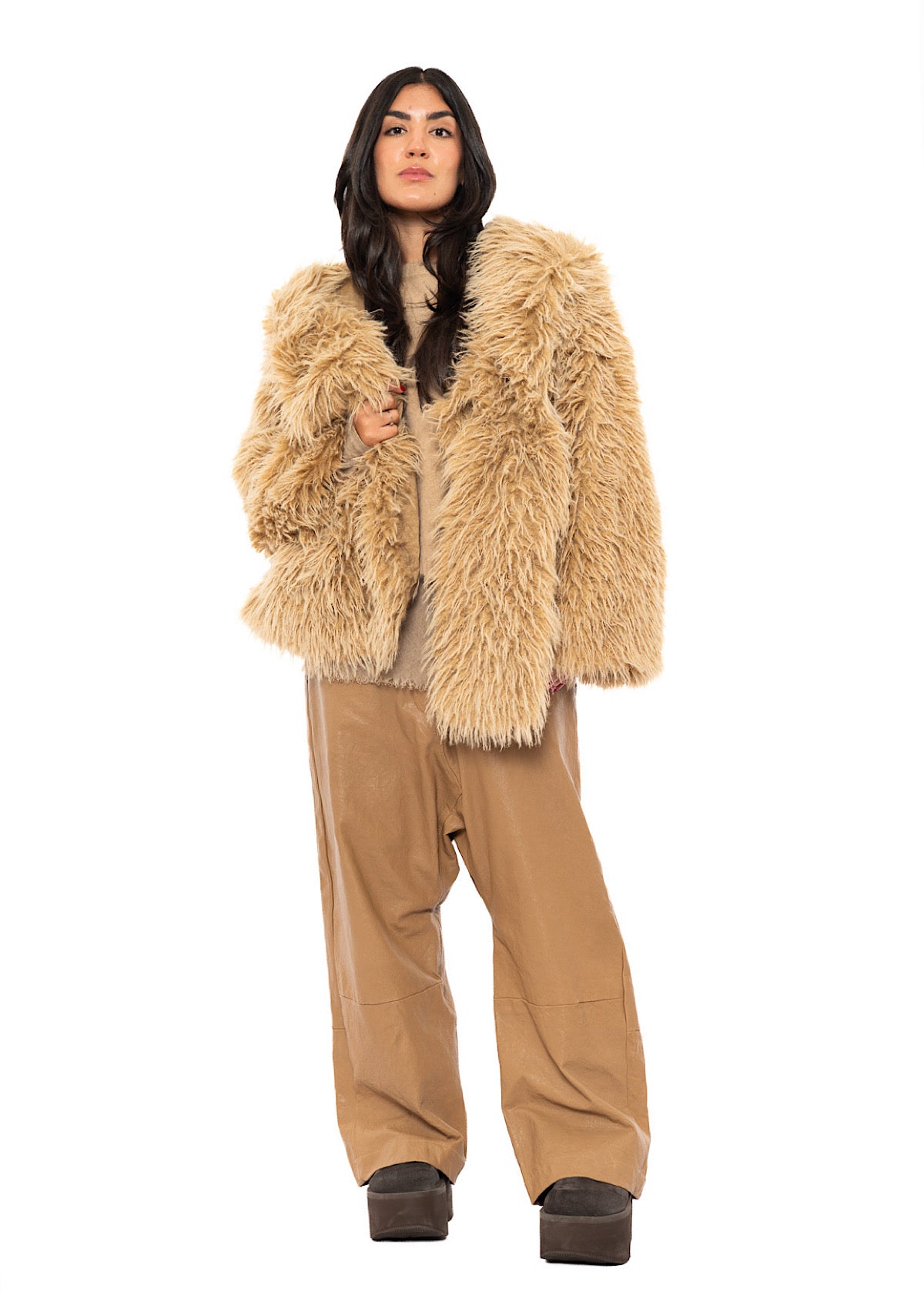 OVERSIZED FAUX FUR JACKET