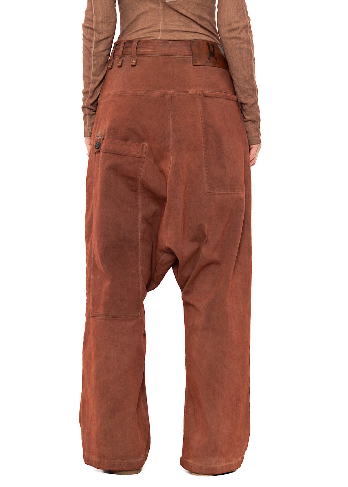 GARMENT-DYED WIDE-LEG DENIM TROUSER