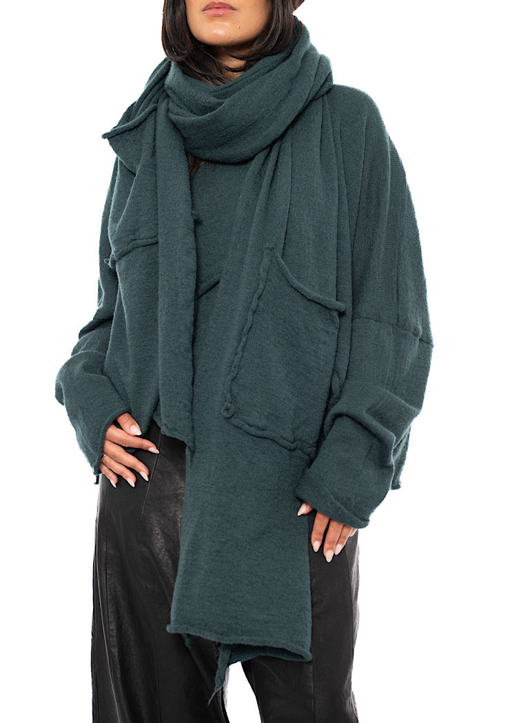 BOILED WOOL POCKET SCARF