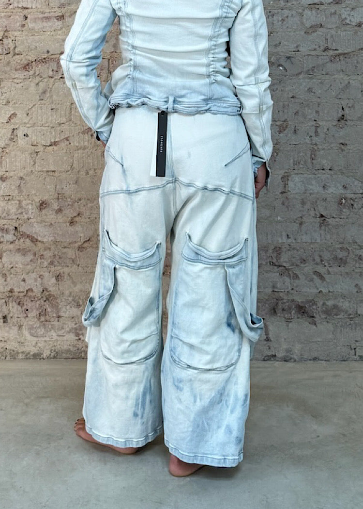 PRE-ORDER RUNDHOLZ MAINLINE TROUSER *PAPER CHALK* (Shown in INDIGO FADED)