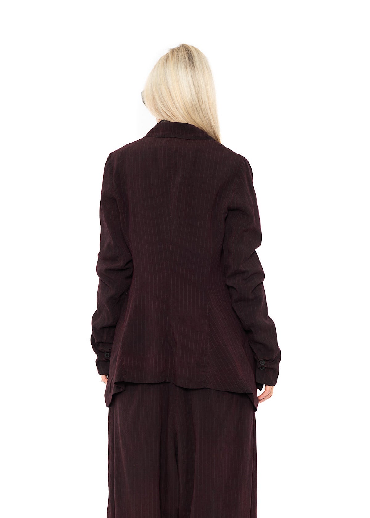 FLUID PINSTRIPE LONGLINE JACKET