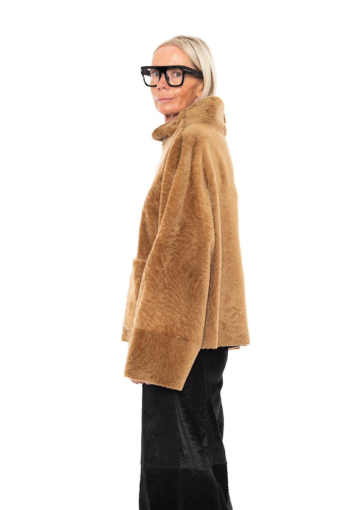 FUR-FINISHED PULLOVER