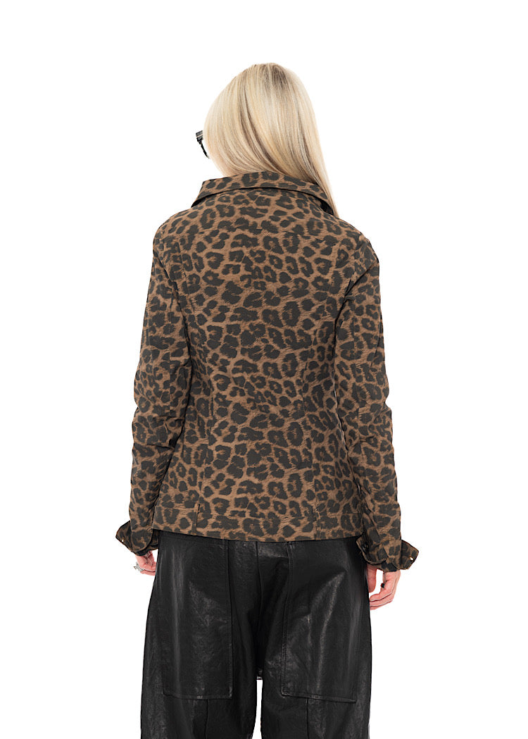 LEOPARD PRINT STRETCH JACKET