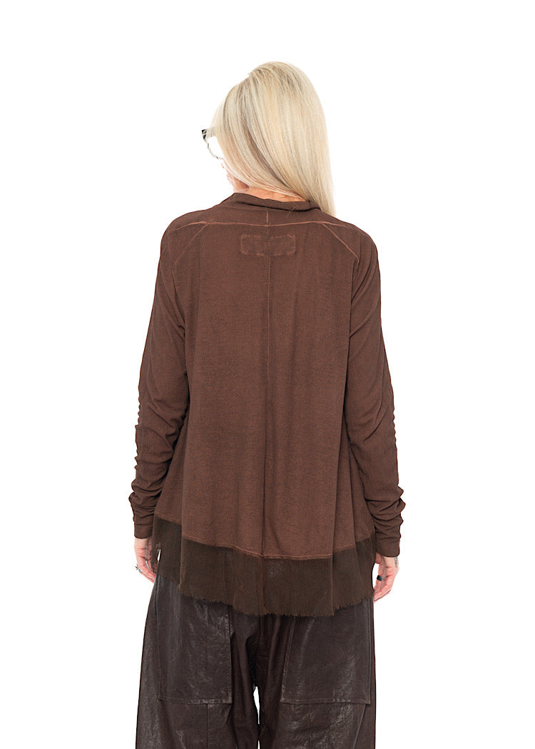 RELAXED NETTED HEM T-SHIRT