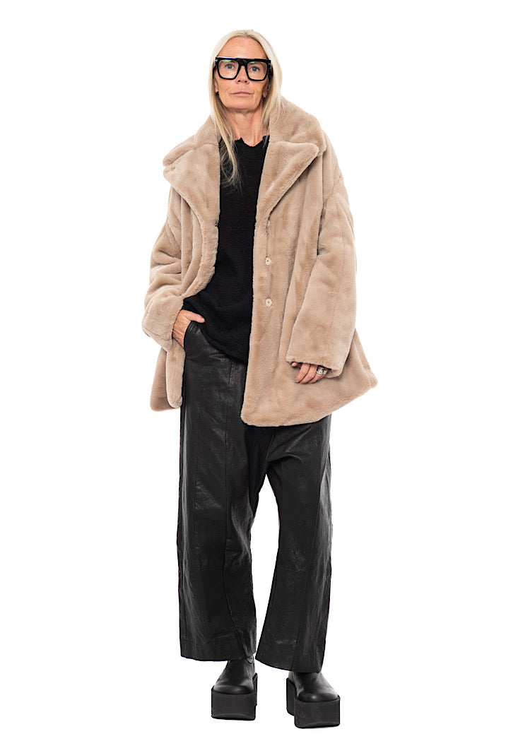 FAUX FUR COCOON JACKET