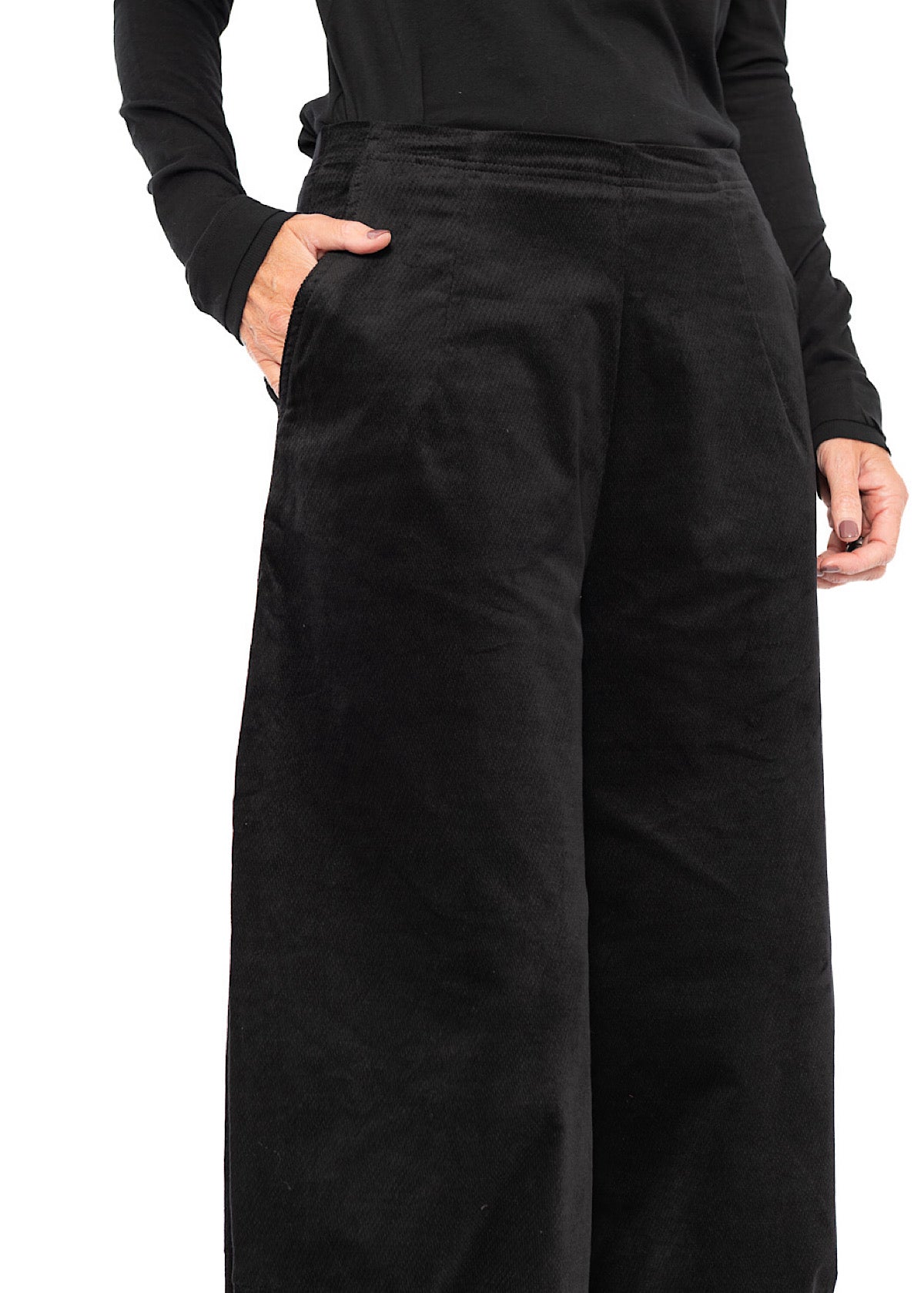 STRETCH-VELVET BALLOON TROUSER