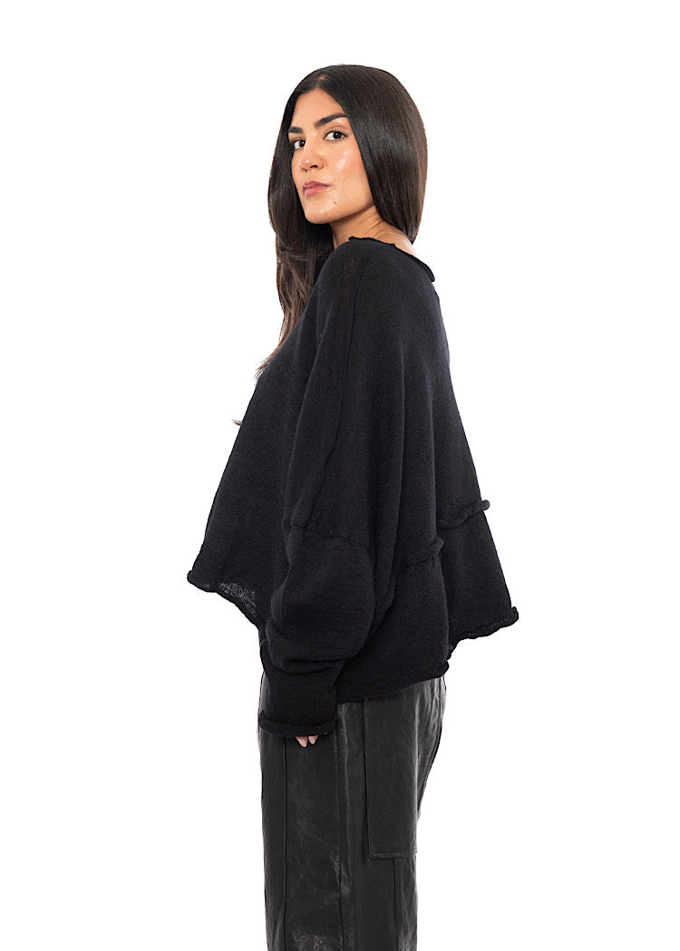 BOILED WOOL KNITTED PULLOVER