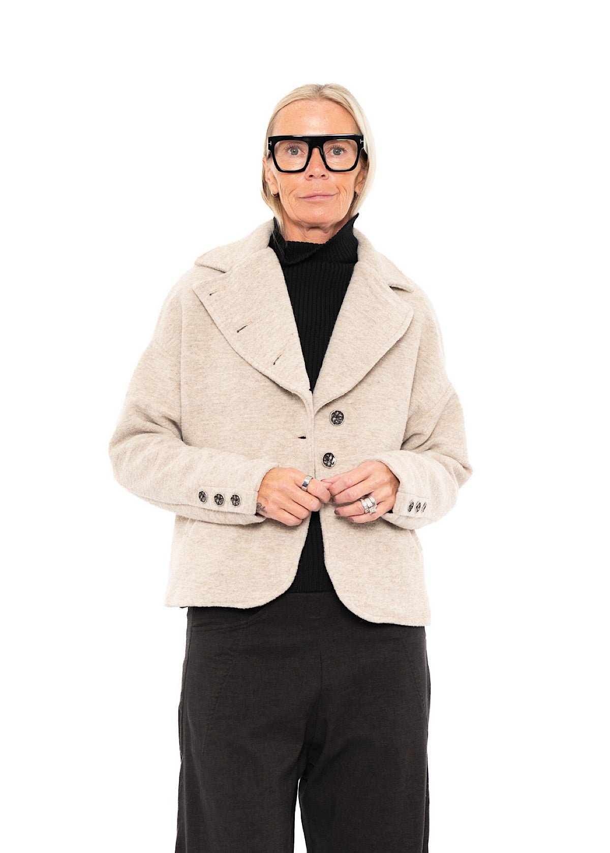 WOOL-BLEND BOXY JACKET