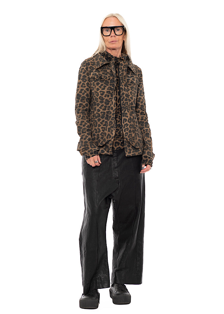 LEOPARD PRINT STRETCH JACKET
