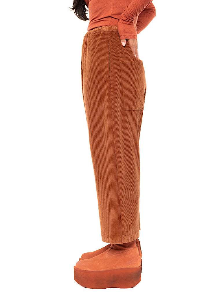 DROP CROTCH STRETCH CORD VELVET TROUSER