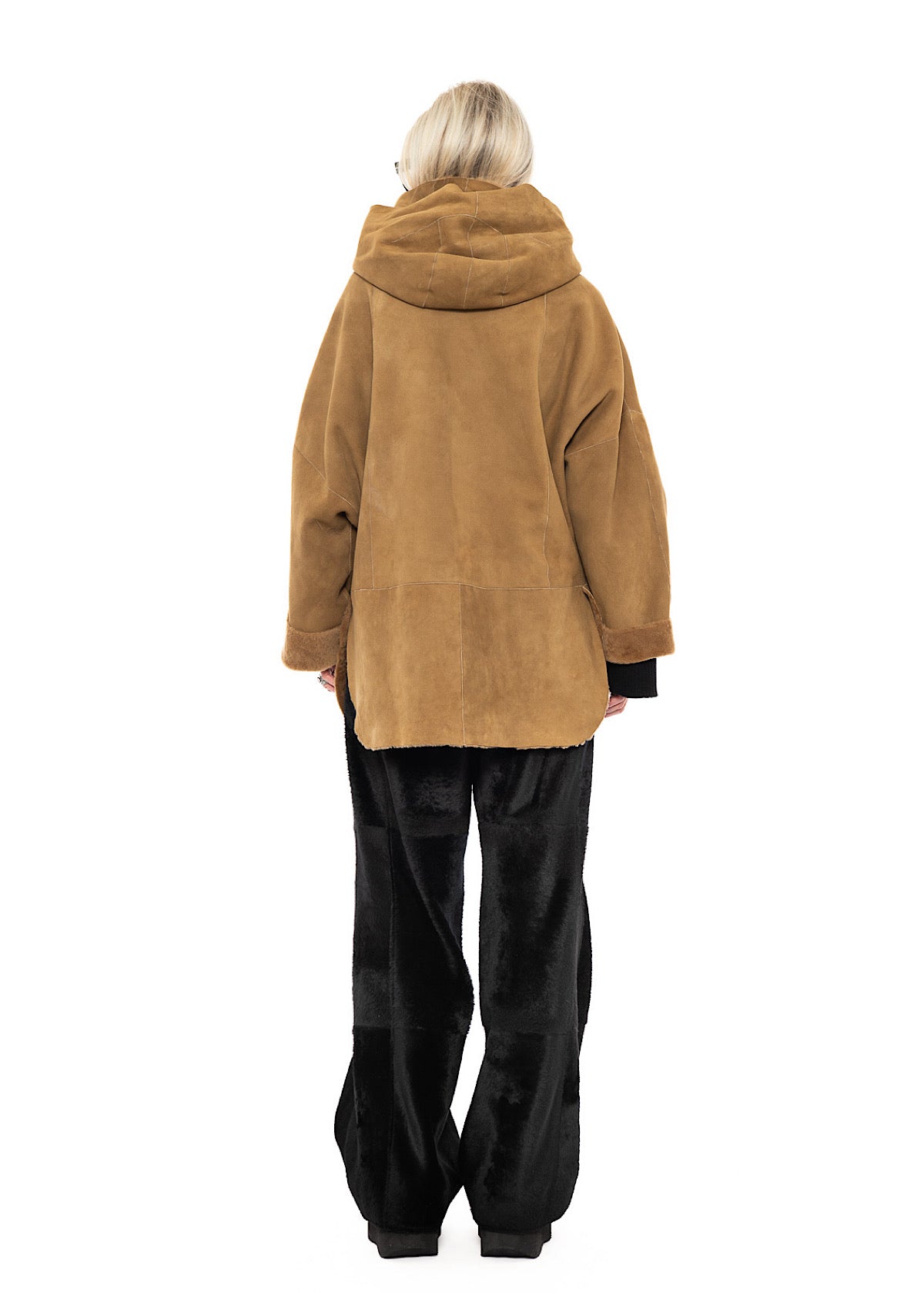 REVERSIBLE FUR HOODED JACKET