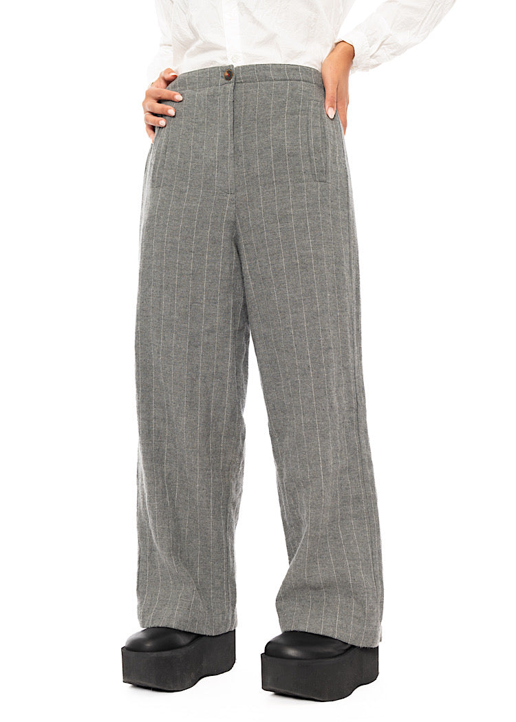 PINSTRIPE PAULETTE TROUSER