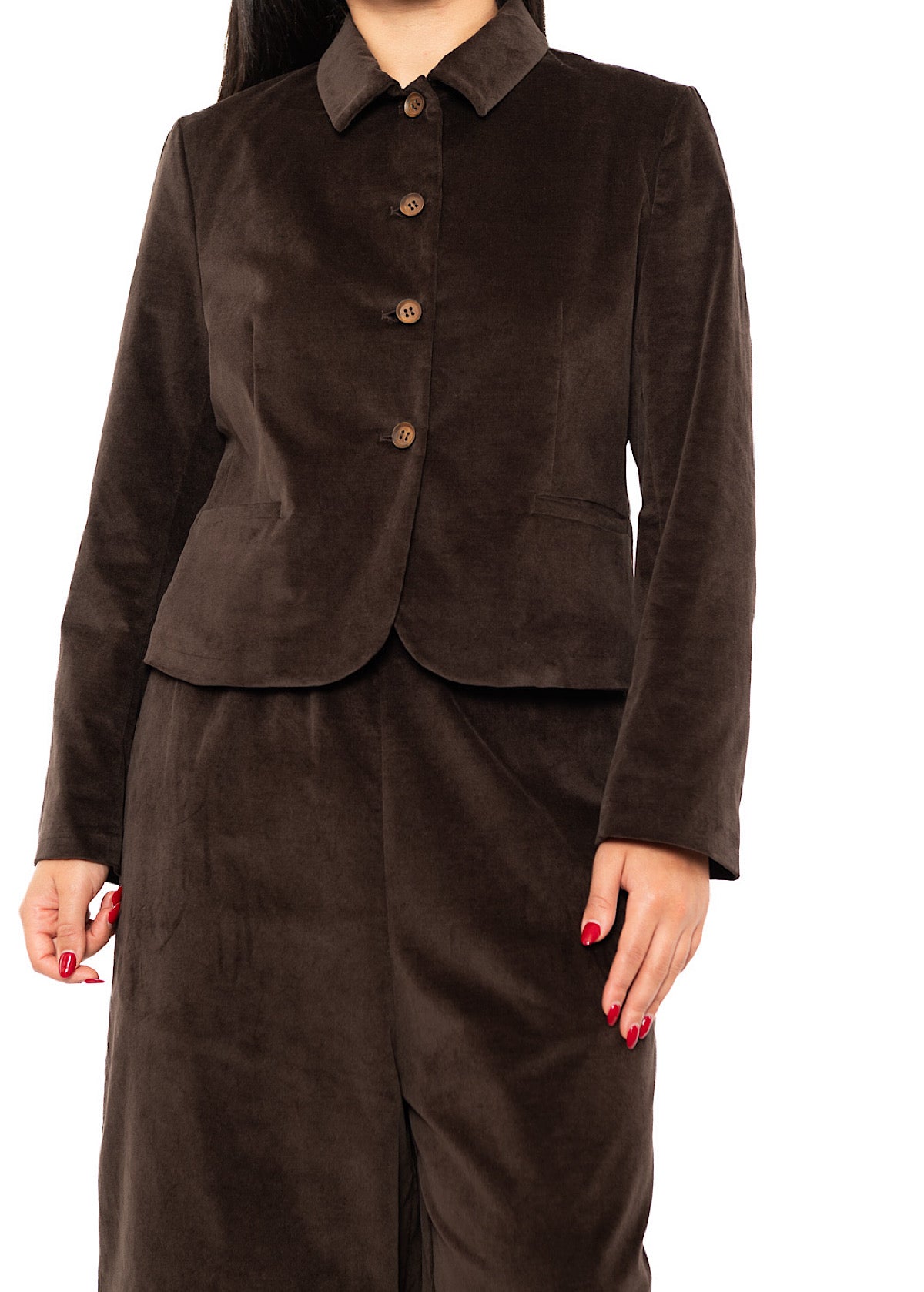 CROPPED VELVET GINNY JACKET