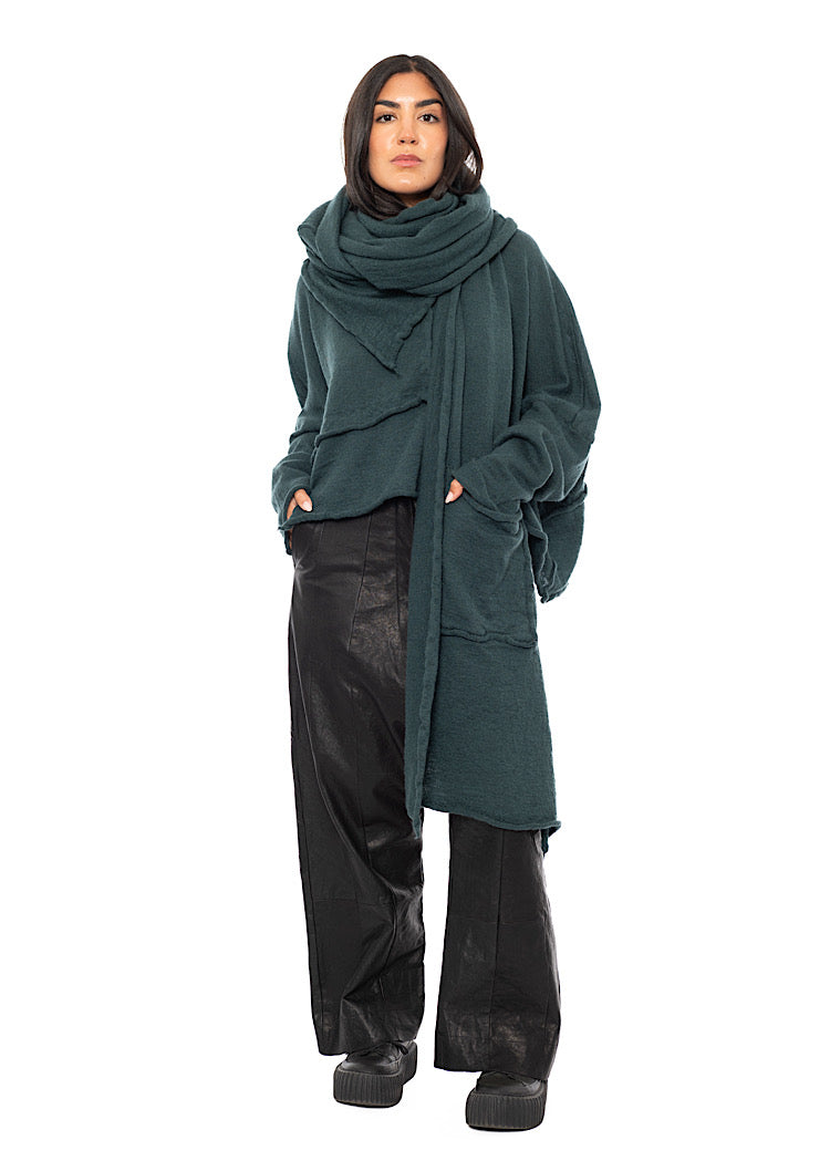 BOILED WOOL POCKET SCARF