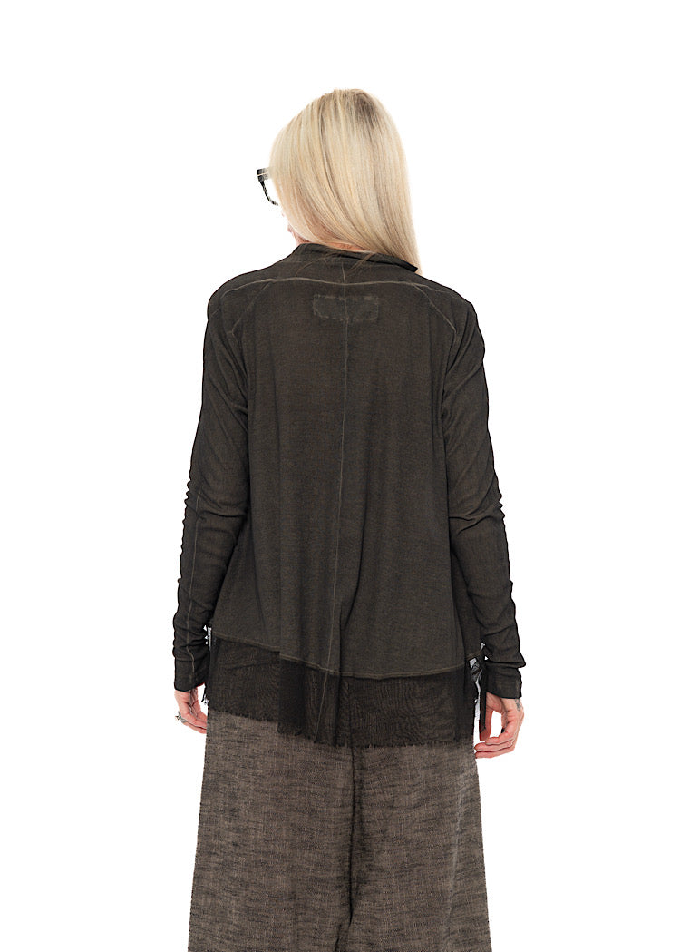 RELAXED NETTED HEM T-SHIRT