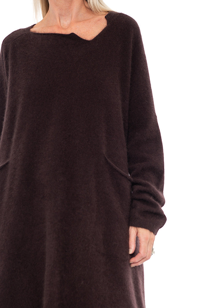 SIGNATURE RACCOON HAIR KNITTED TUNIC